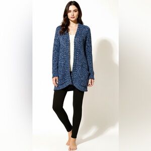 Free People Blue Oversized Blossom Cardi - Size M